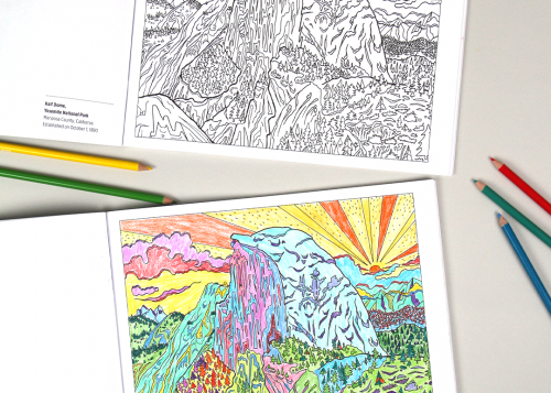 National Park Coloring Book
