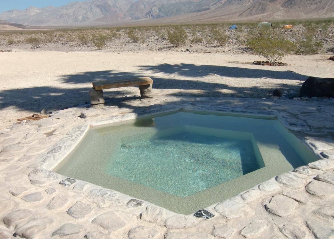 Hot Springs, Falling Water, and Service in Saline Valley, California