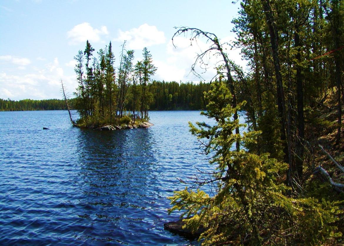 Lake and forest scenery in Boundary Waters, Minnesota.