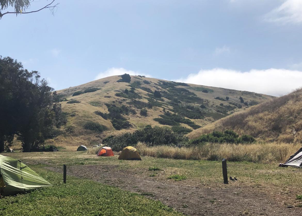 Campsite on Santa Cruz Island, California