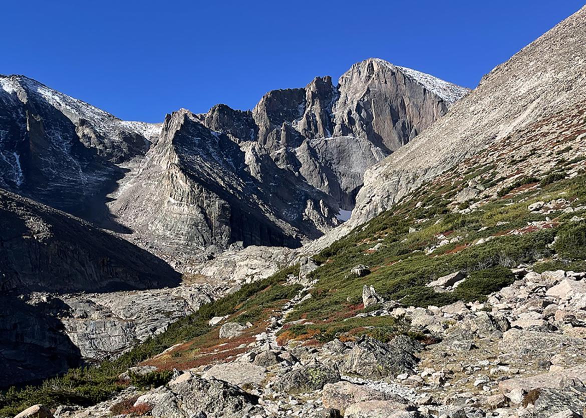Rocky mountain landscape.