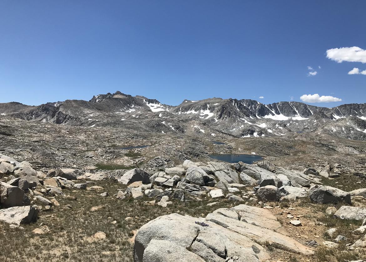  Rocky landscape near Mt. Humphreys in the Sierra Mountains of California.