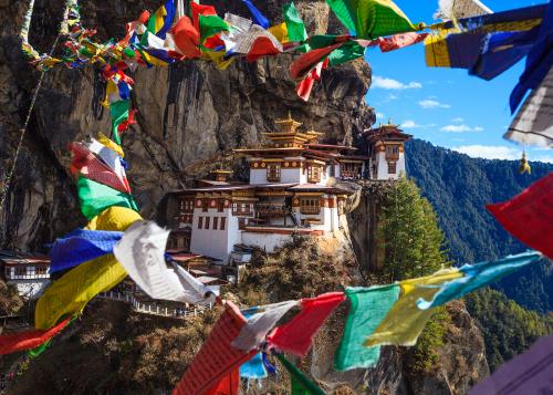Taktshang Goemba or Tiger Nest Monastery, one of the most sacred religious sites in Bhutan.